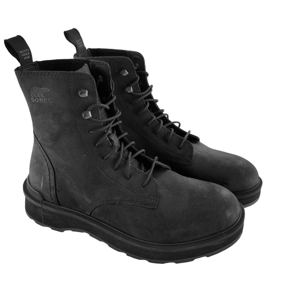 Sorel 10 Womens Hi-Line Combat Waterproof Leather Winter Military Ankle Boots